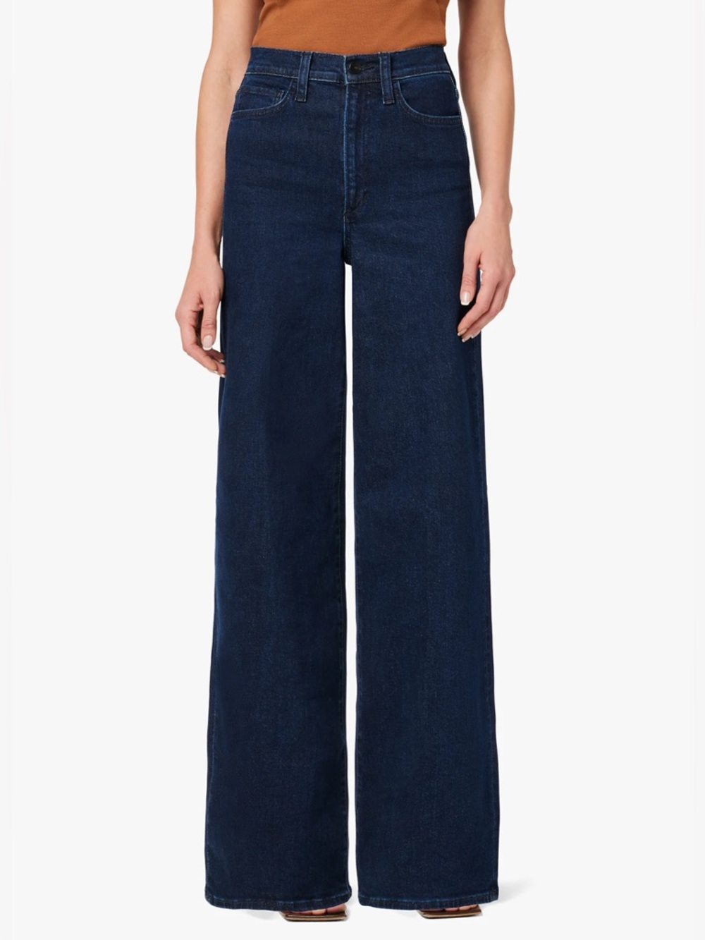 Joe's Jeans Wide-Leg High Rise Jeans — Deep Indigo